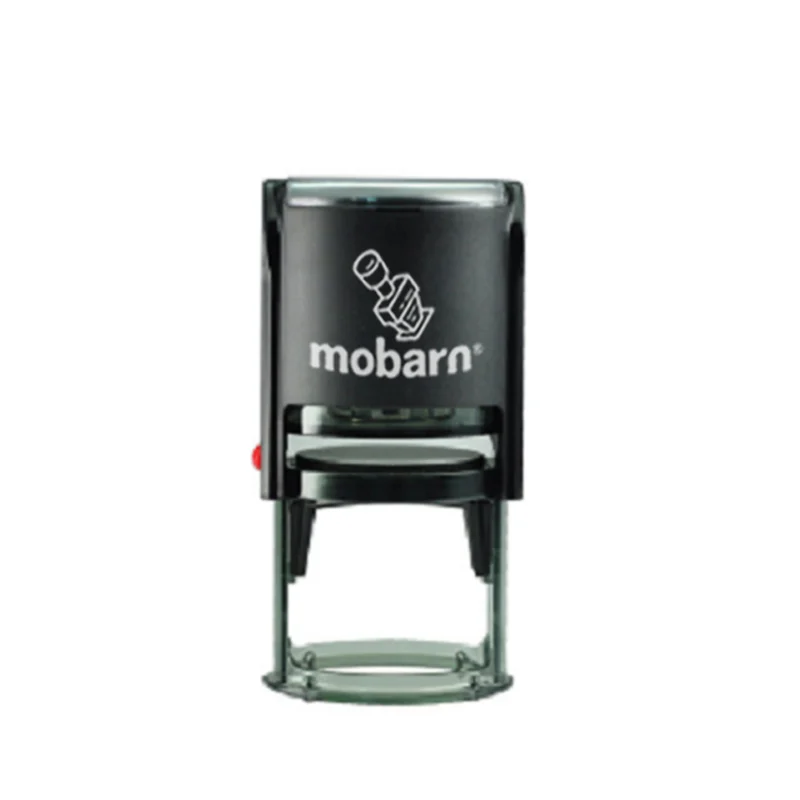 SC-38C Round Self-Inking Stamp with Bottom Cap – German Ink – Custom Office Stamp