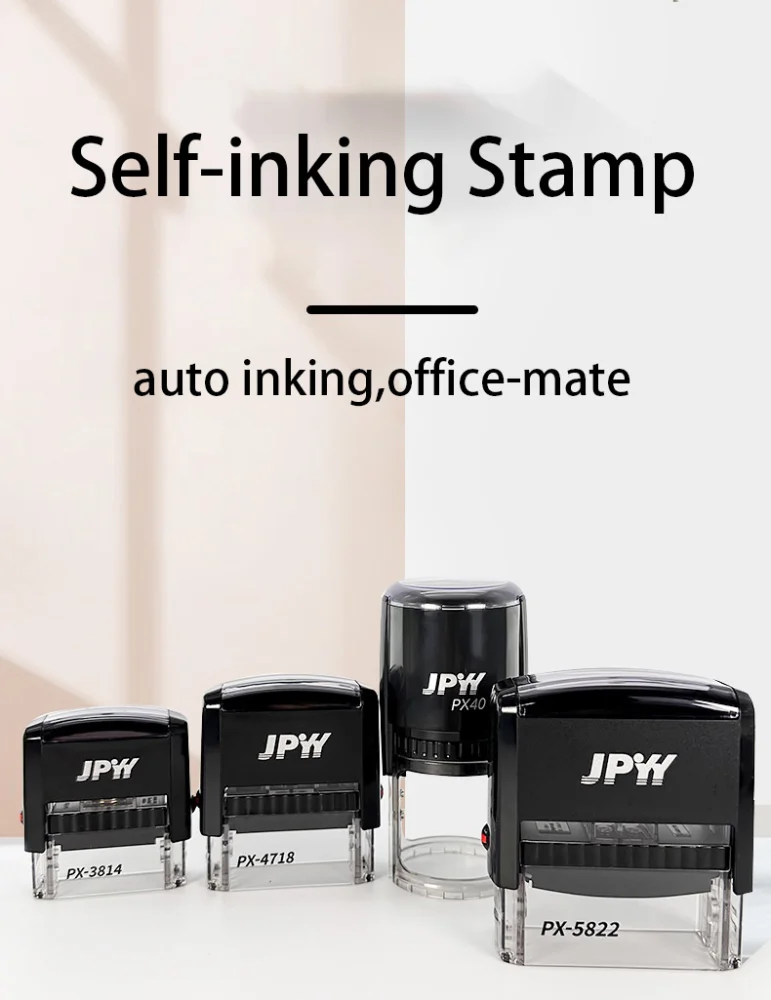 All-Black Auto Stamp – & Universal Refillable Stamp for Professionals