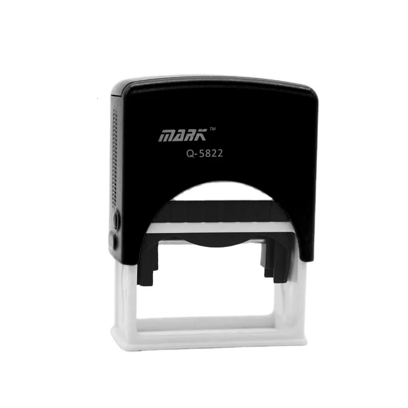 KJQ5822 Professional Self-Inking Stamp - 58×22mm Rubber Seal with Blue Handle…