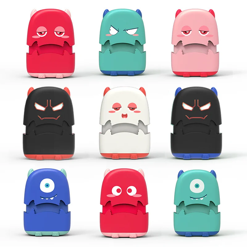 Custom Kids Name Stamp Set – Cartoon Toy Stamps with Washable Ink