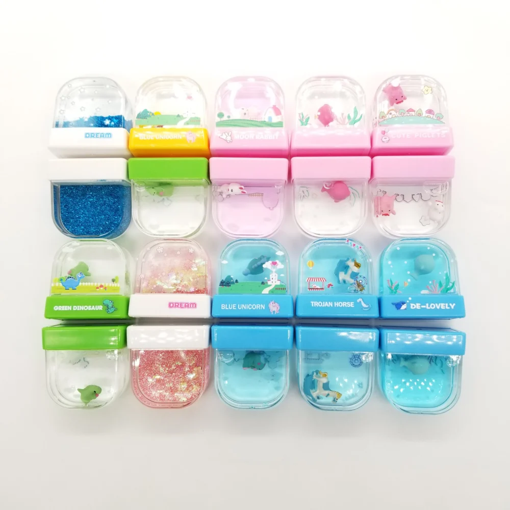 Floating Glitter Fabric Stamp Set – Washable Clothing Stamp for Kids