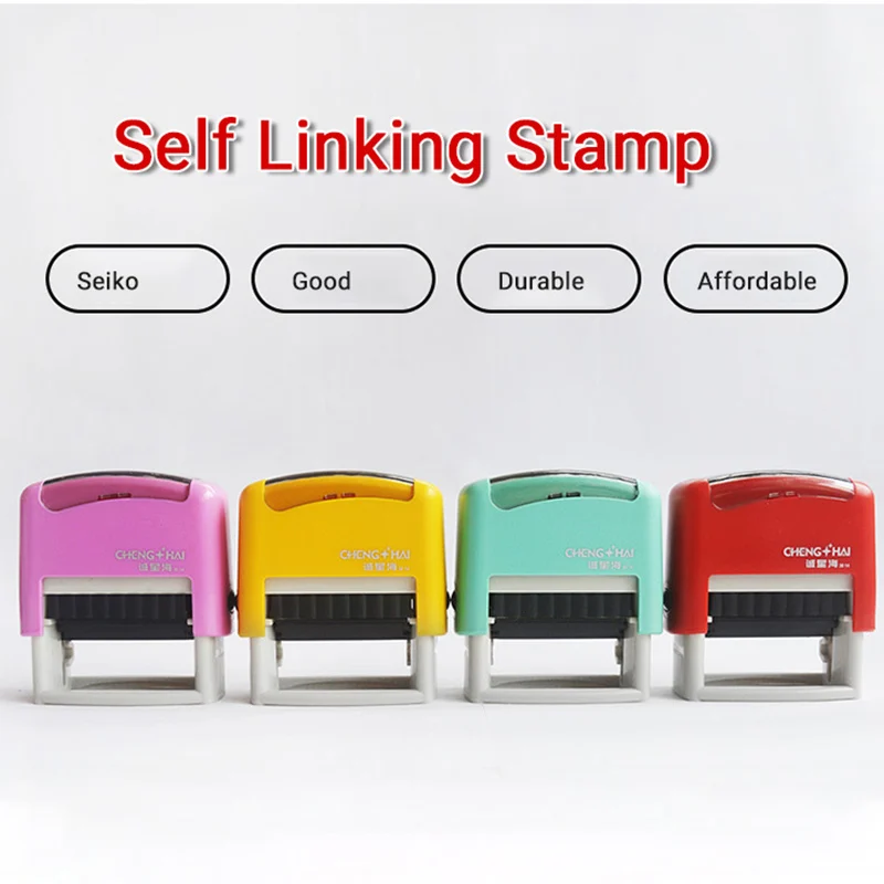 DIY Letter & Number Stamp Set - Custom Self-Inking Mini Stamp Kit (3 Ink Colors)