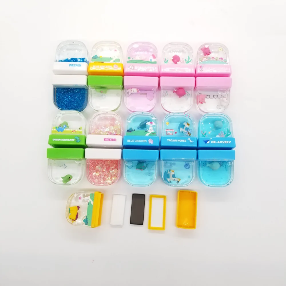 Pre-Inked Water World Glitter Stamp – Custom Kids Fabric Stamp