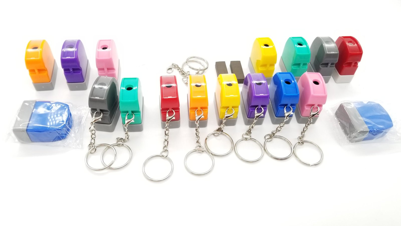 Colorful Glitter Stamp Keychain | Auto-Inking Stamp Holder HA 1027 | Custom Kids Toy Stamp - Image 5