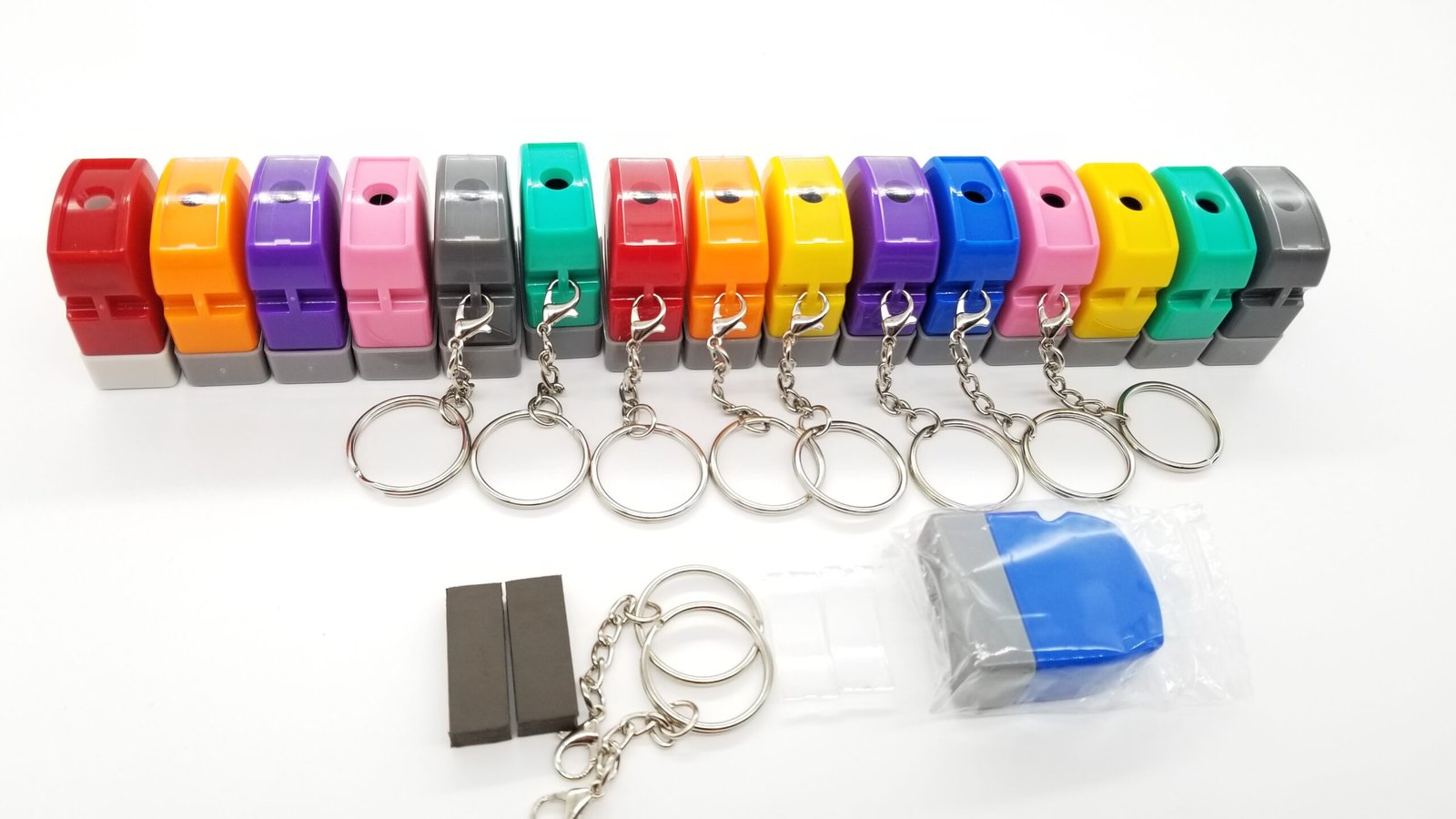 Colorful Glitter Stamp Keychain | Auto-Inking Stamp Holder HA 1027 | Custom Kids Toy Stamp - Image 6