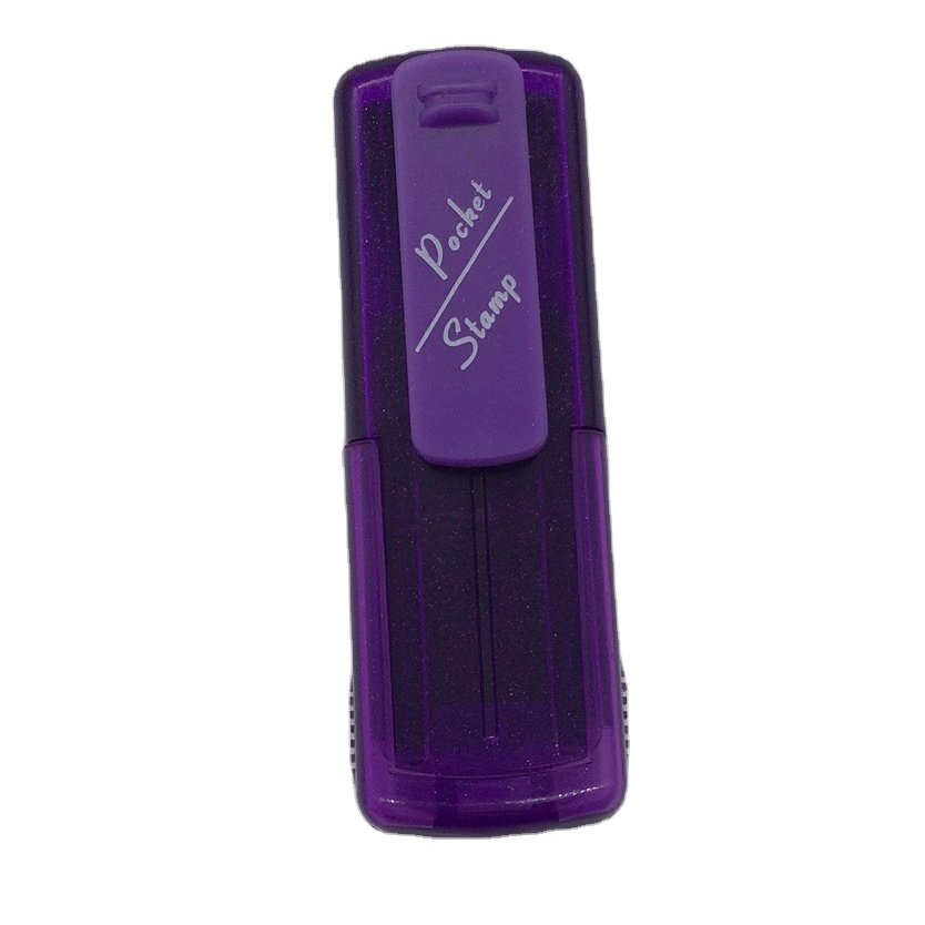 Custom Pocket Self-Inking Stamp - Lightweight Compact Design, Fast-Drying Ink, Eco-Friendly Plastic (38x14mm/47x18mm) for Office & Business - Image 2