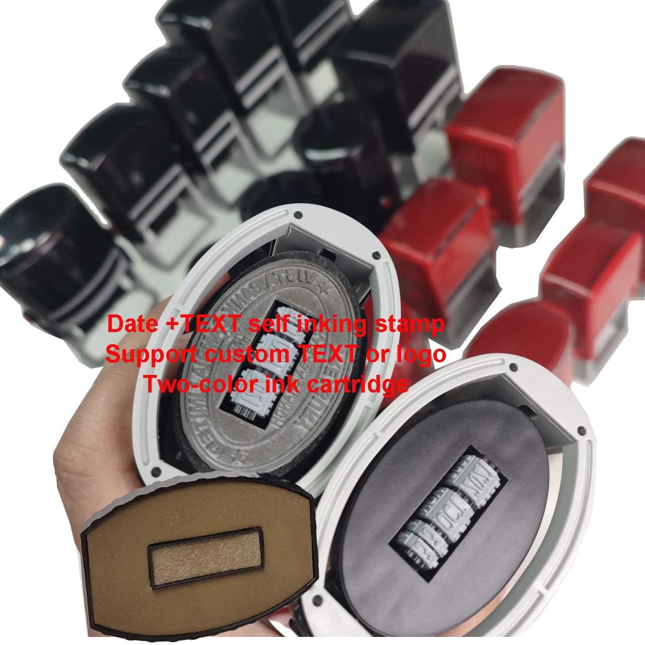 Factory Custom Roller Stamp - Automatic Self-Inking Date/Text Stamps for Office Documents, Eco-Friendly Rubber Stamps (50pcs MOQ) - Image 3
