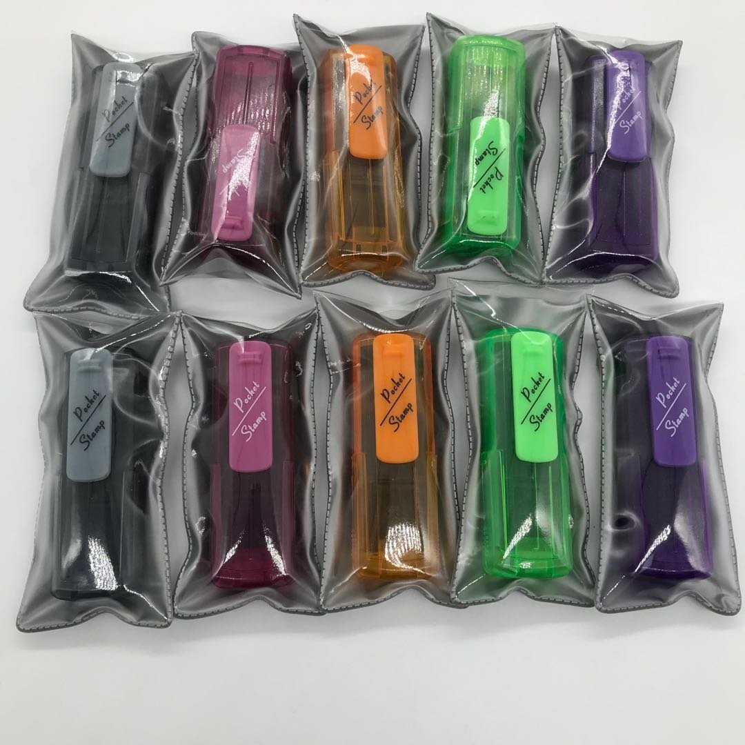 Custom Pocket Self-Inking Stamp - Lightweight Compact Design, Fast-Drying Ink, Eco-Friendly Plastic (38x14mm/47x18mm) for Office & Business - Image 3