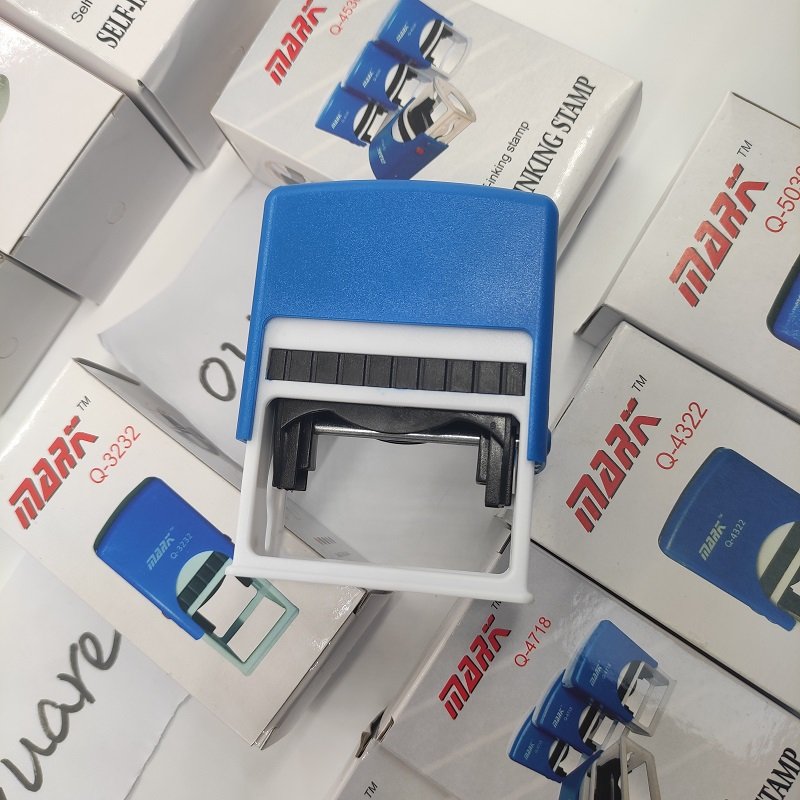 ABS Plastic Laser Engraved Self-Inking Stamp - Large Business Office Stamps, Multi-Shape Customization (Rectangle/Circle/Oval) - Image 6