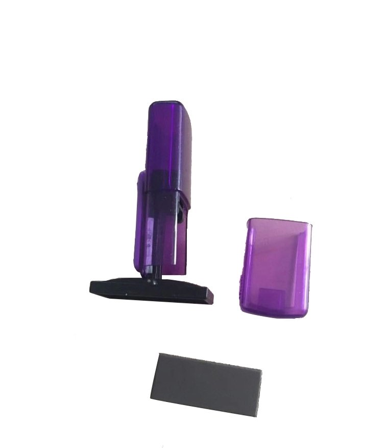 Custom Pocket Self-Inking Stamp - Lightweight Compact Design, Fast-Drying Ink, Eco-Friendly Plastic (38x14mm/47x18mm) for Office & Business