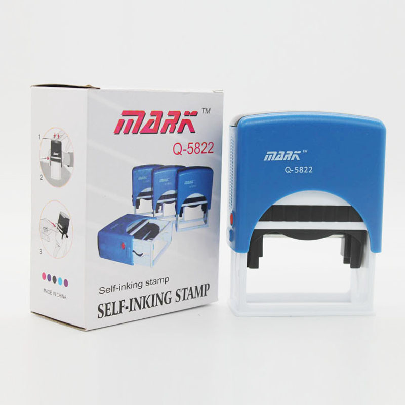 Mark Series Laser Engraved Business Stamp - Automatic Self-Inking Stamps with Ink Pad & 3 Ink Colors (Blue/Red/Black), 100pcs MOQ - Image 7