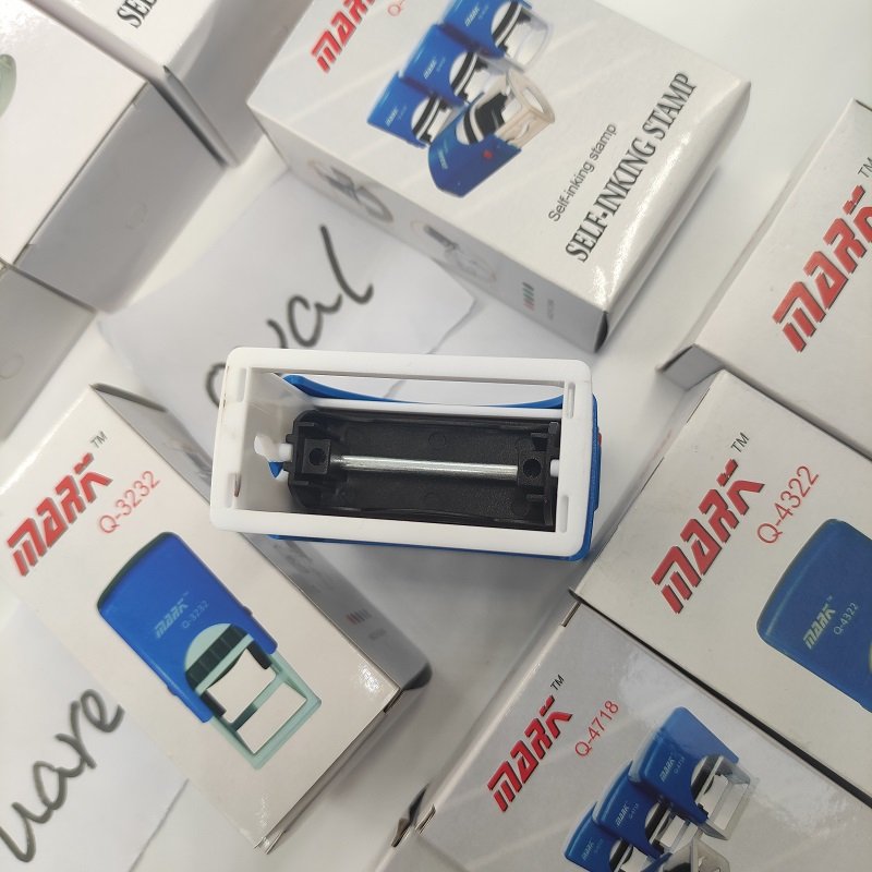 ABS Plastic Laser Engraved Self-Inking Stamp - Large Business Office Stamps, Multi-Shape Customization (Rectangle/Circle/Oval) - Image 7