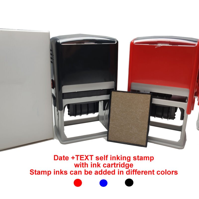 Factory Custom Roller Stamp - Automatic Self-Inking Date/Text Stamps for Office Documents, Eco-Friendly Rubber Stamps (50pcs MOQ)