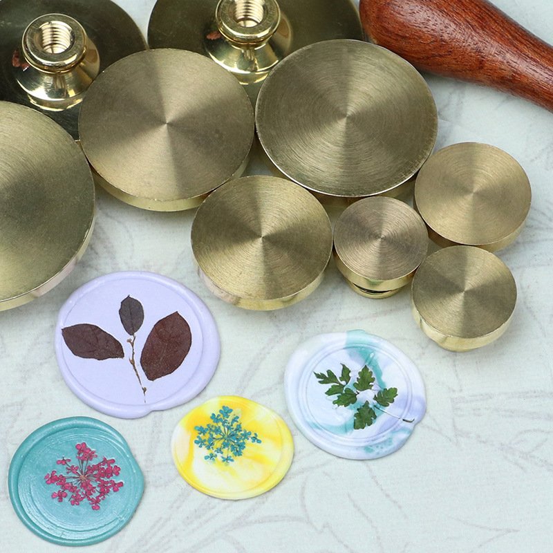 Mobarnstamp Gold & Rose Gold Brass Wax Seal Heads | 2.5cm/3cm Blank Stamp Dies | Rectangle/Square/Circle Shapes