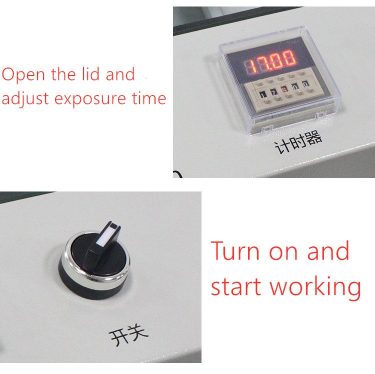 Mobarnstamp Industrial Liquid Polymer Stamp Exposure Machine - Customizable Polymer Stamp Maker with 45×60cm Workspace - Image 6