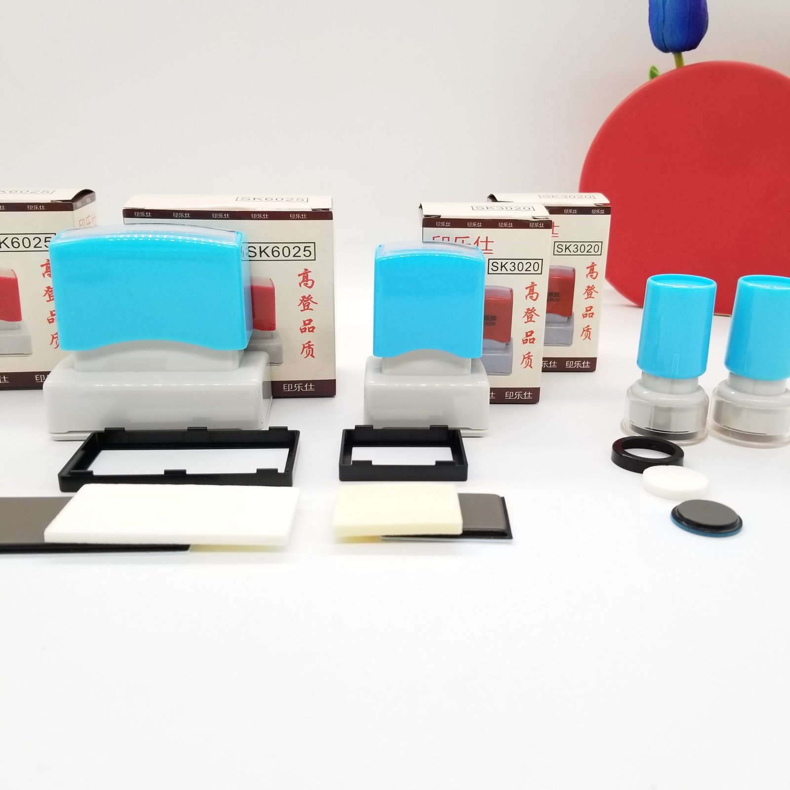 Mobarnstamp SK5020 Pre-Inked Photopolymer Flash Stamp Handle - Rectangular Mount for Office & School - Image 2