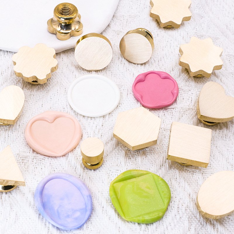 Mobarnstamp Custom Engraved Wax Seal Stamp Heads | Round & Square Copper Bases | OEM Personalization - Image 4