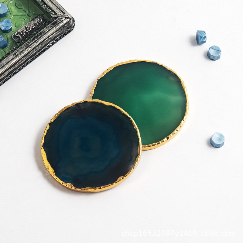 Mini Ceramic Wax Seal Stamp Plate - Smooth Agate & Silicone Wax Sealing Pad for DIY Crafts