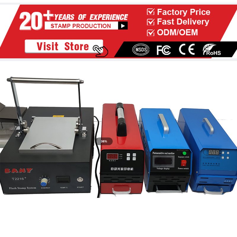 Mobarnstamp Automatic Flash Stamp Machine for Clothing Labels - Photosensitive DIY Rubber Imprinter System