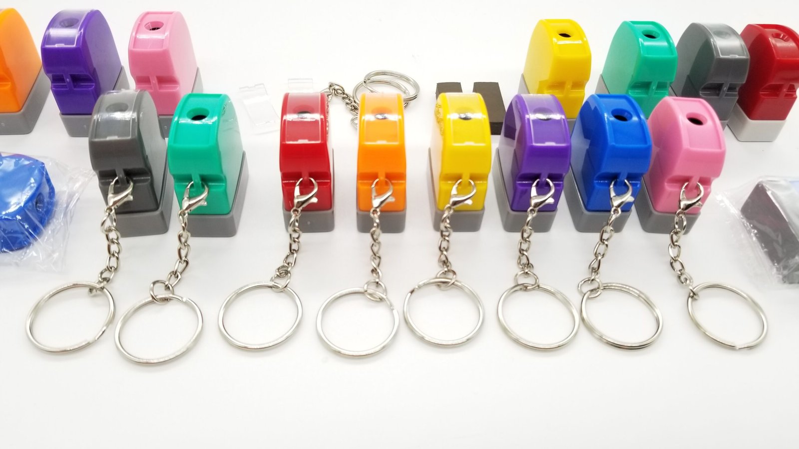 Cartoon Kids Name Stamp with Keychain | Glitter Ink Stamp Holder HA 1027 | Custom Children's Toy Stamp - Image 5