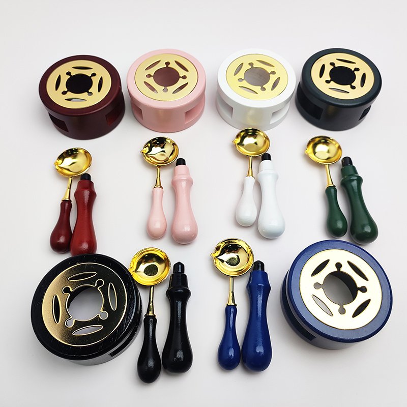 Mobarnstamp Bead & Stick Wax Warmer Kit - Antique Melting Pot Spoon Tool for Wedding Invitation Seals (Model KYS) - Image 3