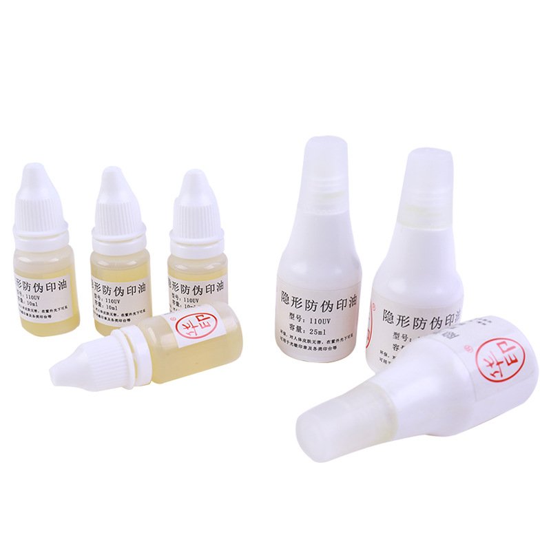 UV Invisible Security Ink - Glow-in-the-Dark Anti-Counterfeit Stamp Ink for Document Protection - Mobarnstamp