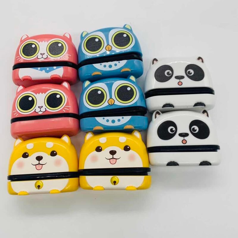 Cute Monster Fabric Stamp Set | Washable Baby Name Stamp with Glitter | Custom Cartoon Toy Stamp (MS06 Series)