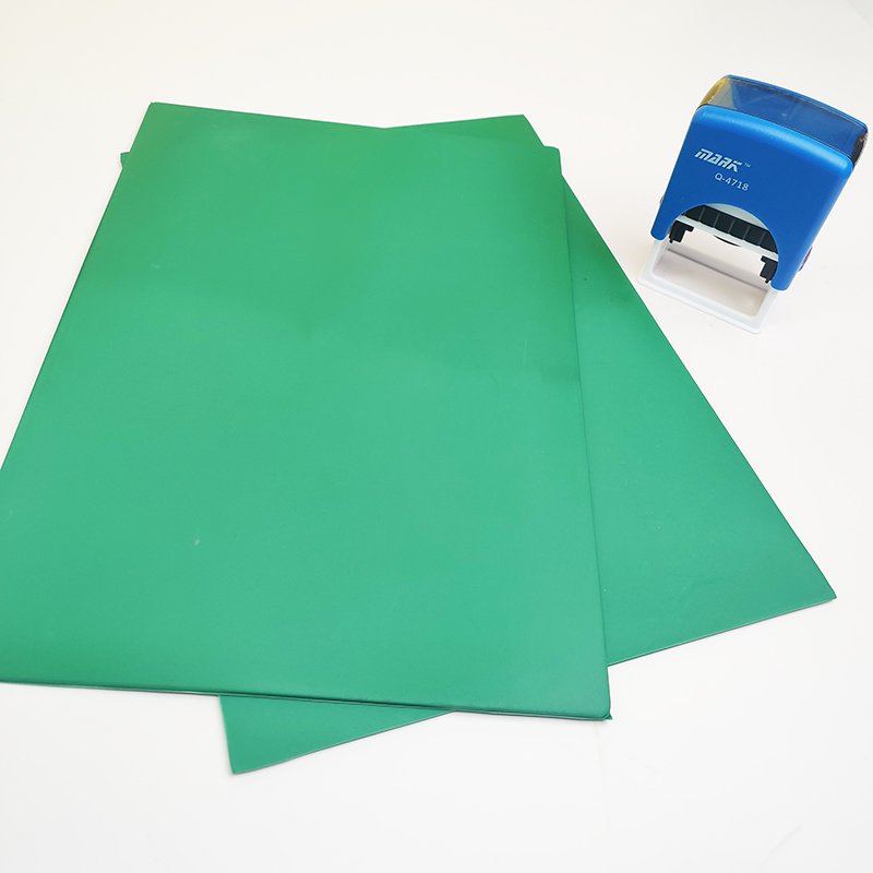 Mobarnstamp Green A4 Trodat Laser Rubber Pads | Factory-Direct Stamp Refills | Self-Inking Engraving Sheets | 7-Day Production