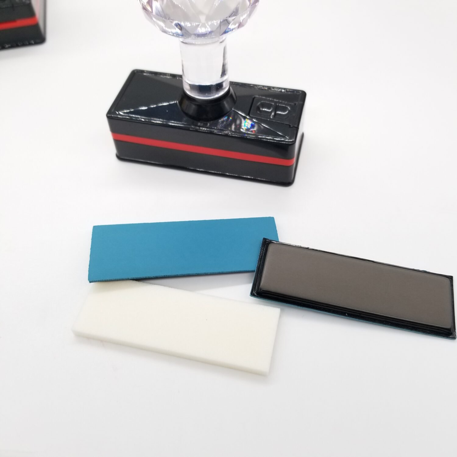 SL Series Dual Foam Photopolymer Flash Stamp | Pre-inked Crystal Seal Stamp Handle | Professional Office Stamping Tool - Mobarnstamp
