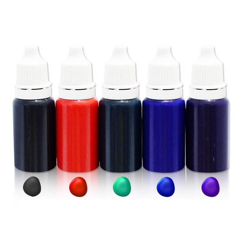 10ml/6ml Fabric Stamp Ink Refills - Glow-in-the-Dark Self-Inking Stamp Ink for Clothing & Kids Crafts - Mobarnstamp