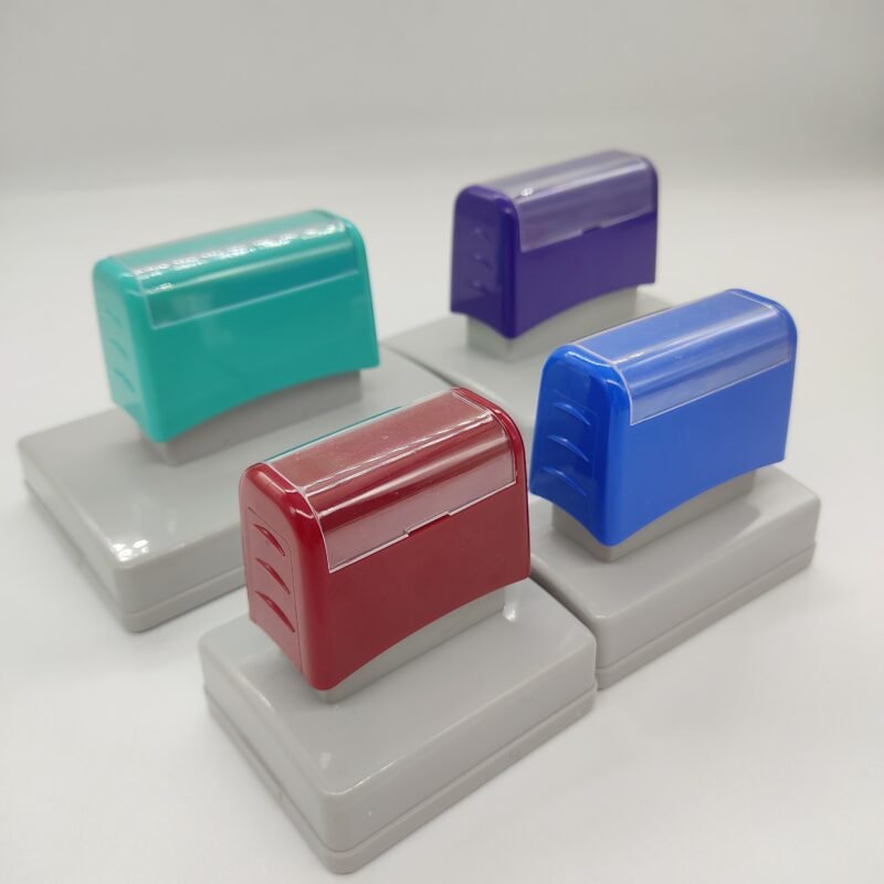 F Series Double Foam Pre-Inked Flash Stamp | Large Rectangular Photopolymer Stamp | Bulk Business Stamps | Mobarnstamp