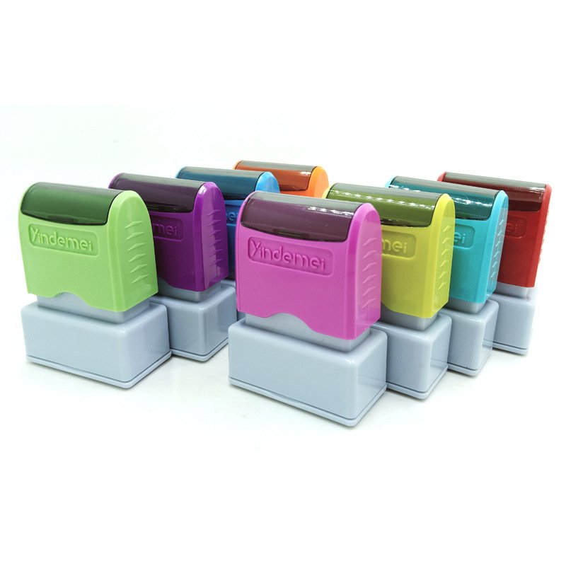 33x13mm Rectangular Multi-Color Stamp Holder with Rubber Pad for Photosensitive Flash Seals - Mobarnstamp Mounting Kit - Image 4