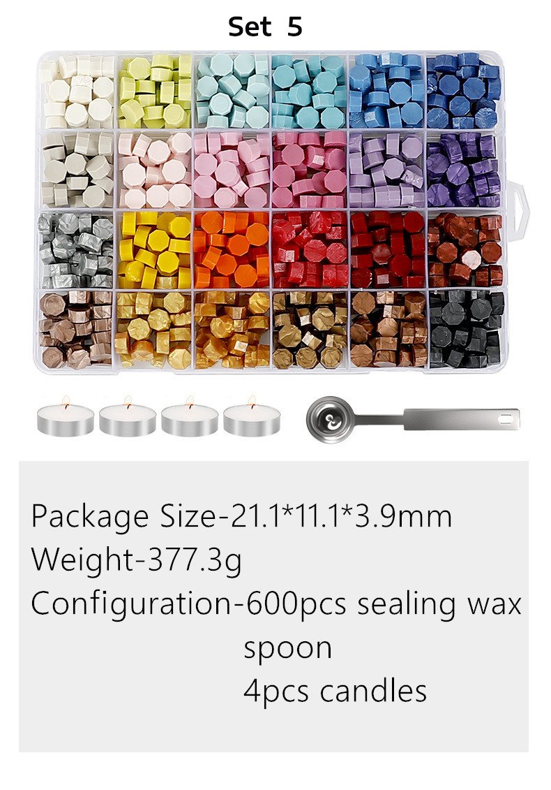 Custom Tree of Life Rose Bee Wax Seal Stamp | 24-Color Wax Bead Set for Wedding Invitations - Image 2