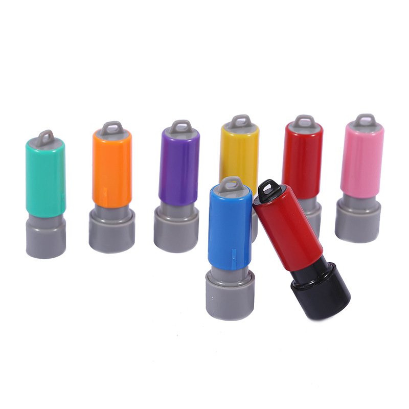HA09 Mini Flash Stamp Set - 9 Color Teacher Reward Stamps for School & Office - Mobarnstamp