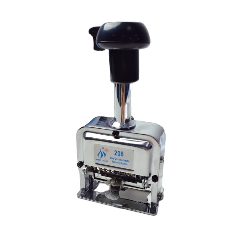 Premium Custom Metal Self-Inking Date Stamp - Automatic Numbering Roller Stamp for Office Documents - Mobarnstamp