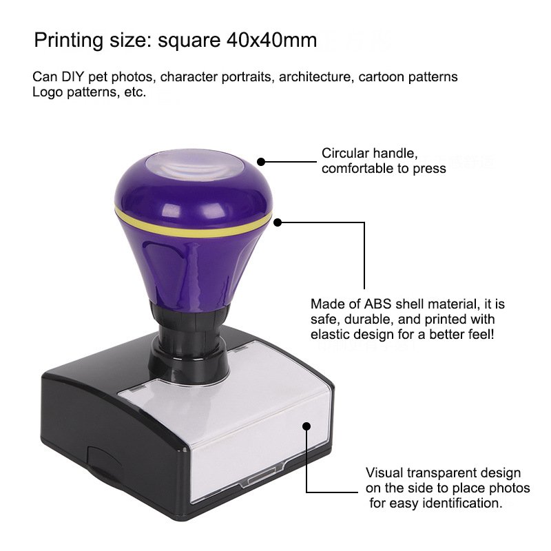 Custom Logo Self-Inking Stamp - Blank Flash Stamp with Cotton Plug (10x10x5cm) - Mobarn KJ-YLX4242 Series - Image 3