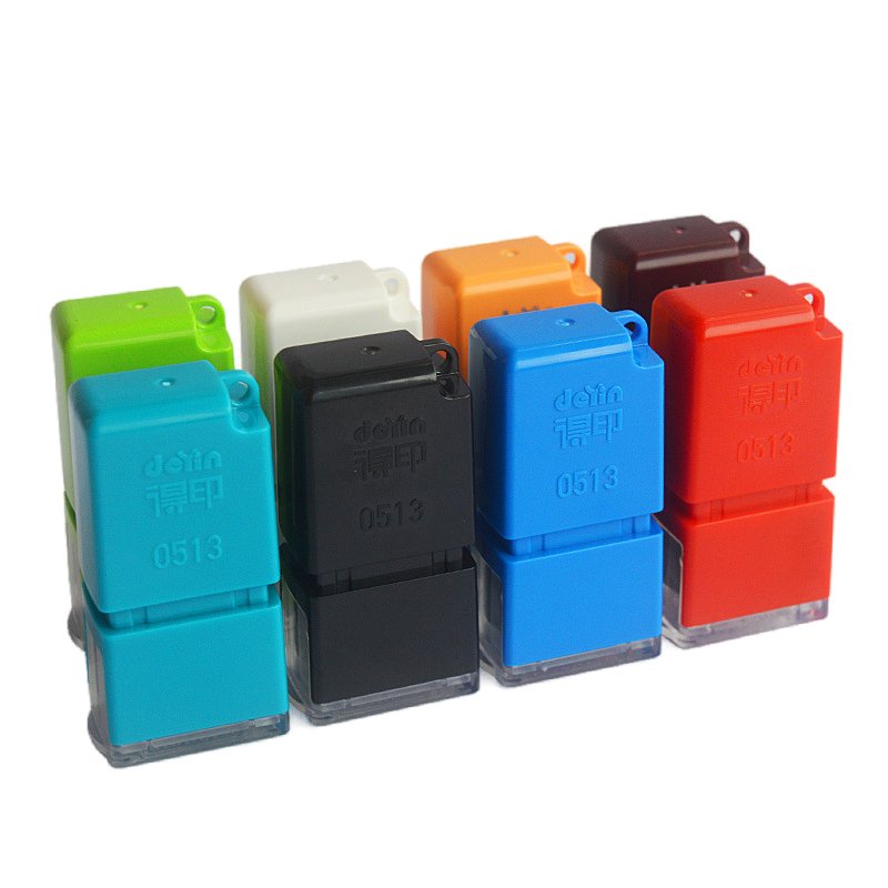 5x13mm Pre-Inked Teacher Signature Stamp - Rectangular Flash Stamp with 8 Ink Colors - Mobarn DY0513 Series