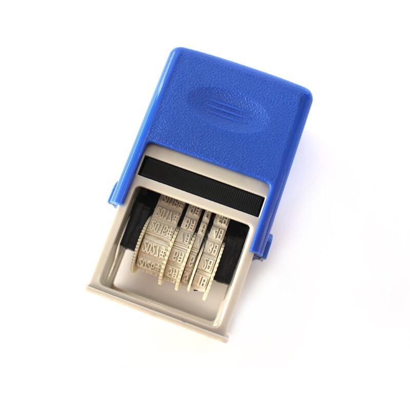 Rectangular Self-Inking Date Stamp - Multi-Size Automatic Office Stamp with Custom Design - Mobarnstamp