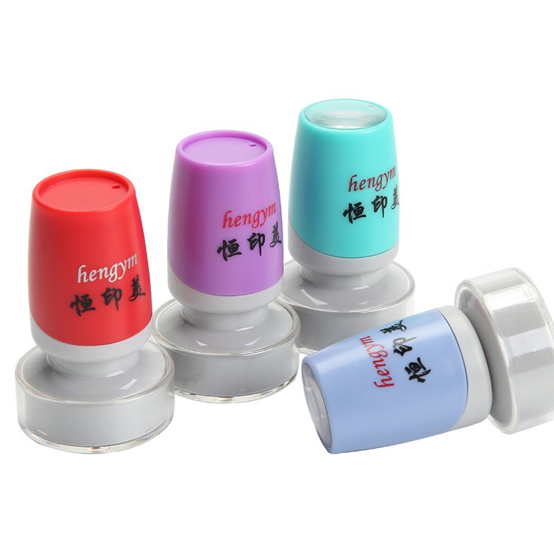 Mini Round Flash Stamp Set - 28mm Teacher's Office Stamp | Mobarn MR-28 EduStamp Pro