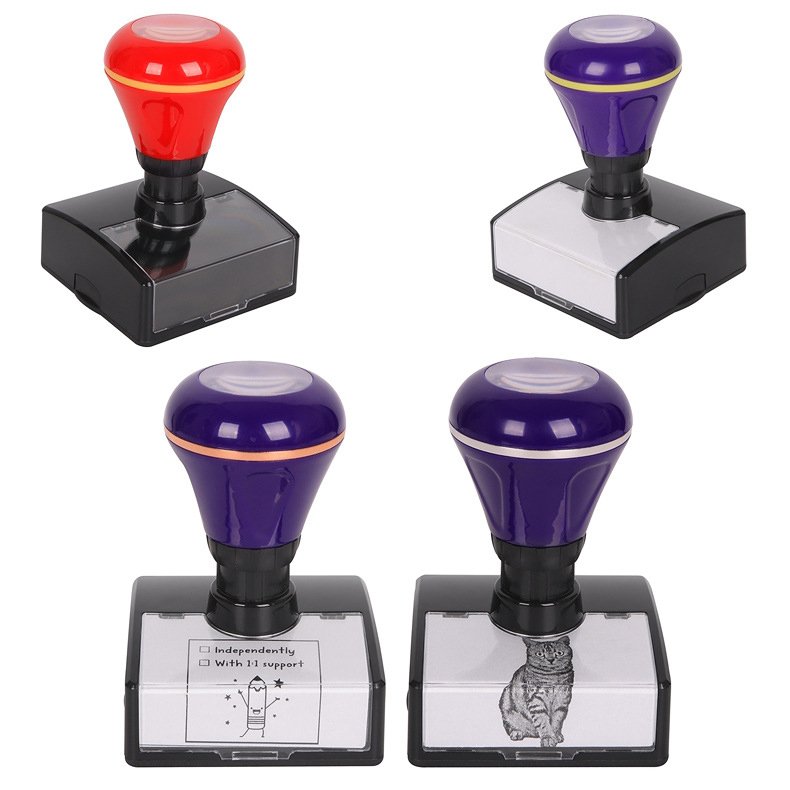 Custom Logo Self-Inking Stamp - Blank Flash Stamp with Cotton Plug (10x10x5cm) - Mobarn KJ-YLX4242 Series