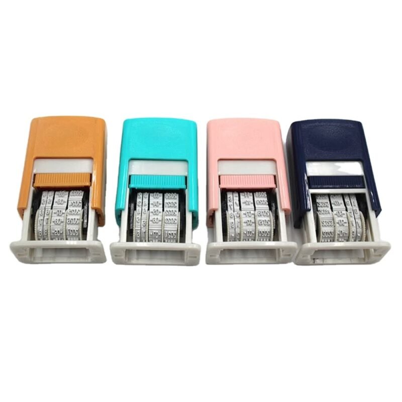 Custom Self-Inking Date Stamp - Automatic Office Rubber Stamp with Built-in Ink Pad - Mobarnstamp