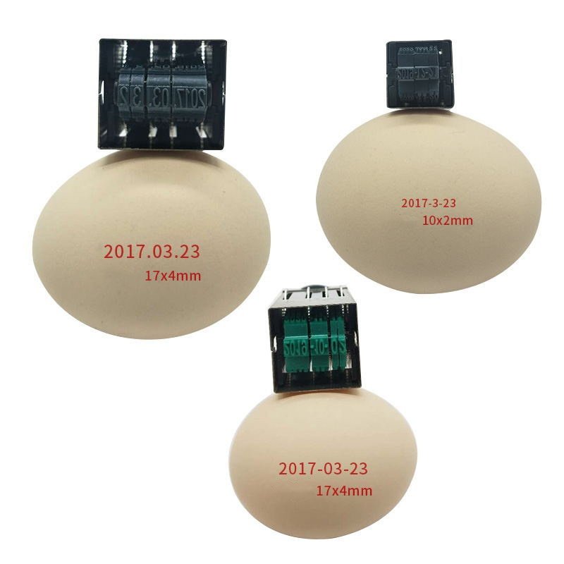 Fun Egg-shaped Date Stamp - Manual Rubber Stamp for Kids DIY & Egg Identification - Mobarnstamp - Image 5