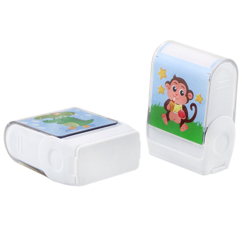 Monster-Themed Flash Stamp Set - Washable Fabric Name Stamp for Kids | Mobarn MS09 MonsterStamp Series