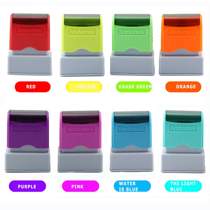 Dual-Foam Flash Stamp Set - 11x30mm Pre-Inked Name Stamp for Kids | Mobarn TY08 ProStamp Series - Image 5