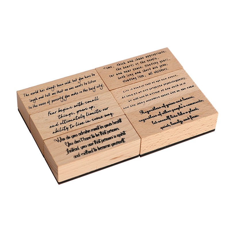 Factory Price Alphabet Rubber Wood Stamps for Card Making & DIY Crafts | Mobarnstamp K038