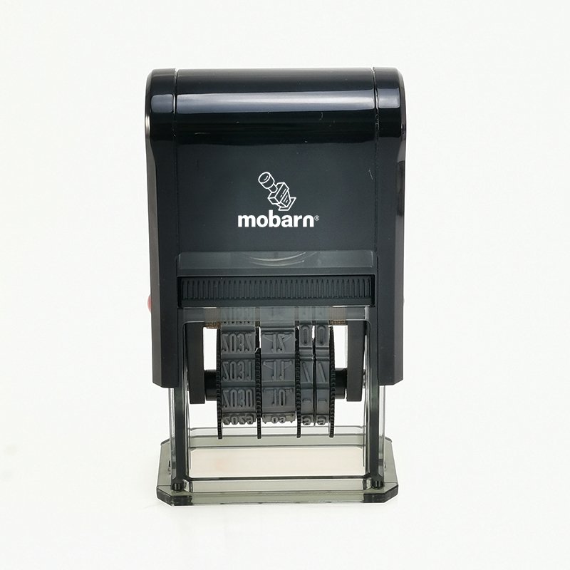 Mobarn D-0524 Self-Inking Date Stamp | German Ink | Adjustable Office Seal | Custom Color Options | Rectangle Design