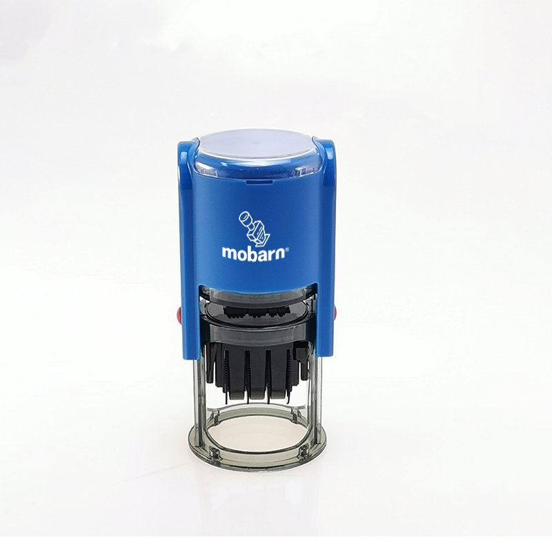 Mobarn DT-32 Professional Round Dater Stamp | 32mm Large Imprint | Self-Inking Office Stamp | High-Quality Plastic Construction